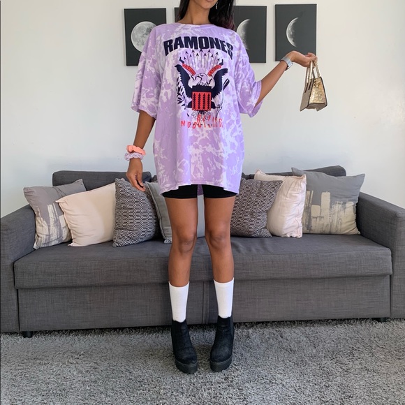 Other - Pastel Pink/ lilac Ramones rock band tshirt